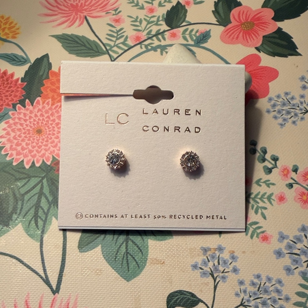 LC Lauren Conrad Sparkling Silver Earrings